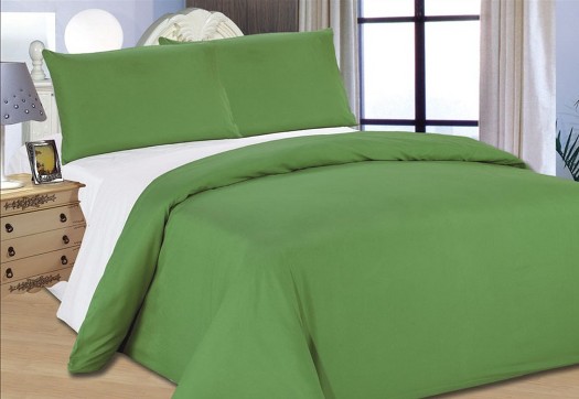 Bed Cover Summer Green White